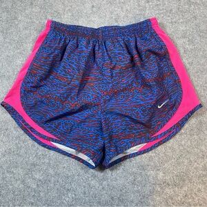 Nike Dri-FIT Tempo Athletic Running Shorts Women’s Blue Pink Animal Print Small